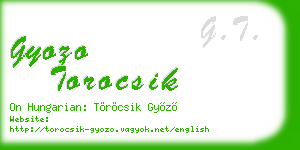 gyozo torocsik business card