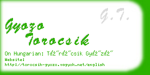 gyozo torocsik business card